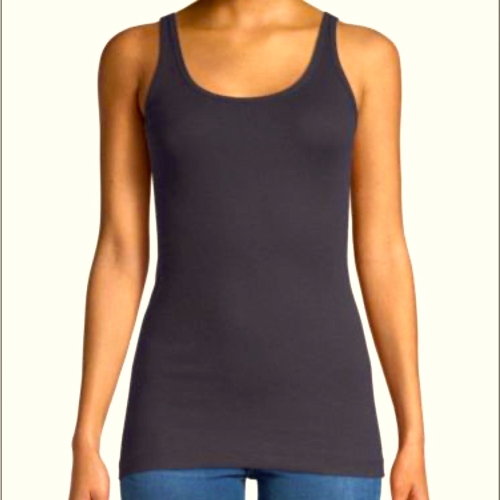 Vince scoop neck tank in Coastal Blue